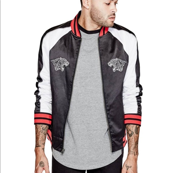 guess men's aviator jacket